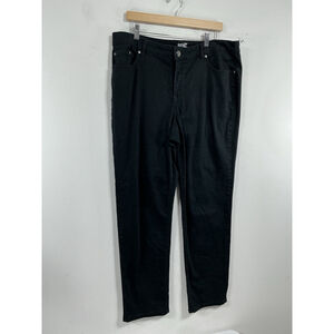 Woman’s Excellent Condition Terra & Sky Straight Black Jeans Size 16 W